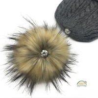 Bonnets avec bouton de pression détachable, 55x17cm, fausse fourrure de renard et de lapin