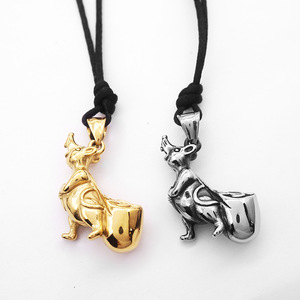 Hip Hop Rock Animal <span class=keywords><strong>Souris</strong></span> Voler Riz Punk Pvd En Acier Inoxydable Étanche Pendentif De Mode Bijoux Colliers pour <span class=keywords><strong>Hommes</strong></span> Homme En Gros - Product Image 5