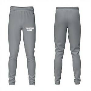 Custom <b>Light</b> Grey Regular Fit <b>Trouser</b> Pant Cotton Terry Sportswear From Pakistan - Product Image 1