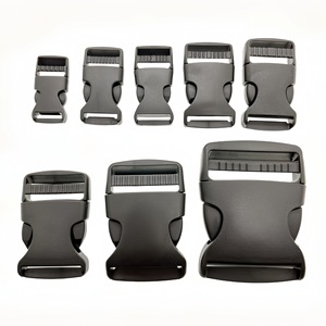 Black Plastic Buckles 2.5Cm Adjustable For <b>Bags</b> Luggage Backpacks Waist <b>Bags</b> School <b>Bags</b> - Product Image 2