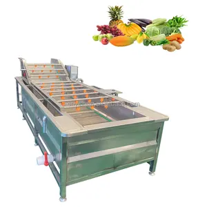 VBJX, lavadora de limpieza de frutas y verduras automática comercial de manzana y Oliva, línea peladora con ozono