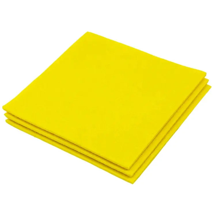 BSCI ISO9001 Needle yellow non-woven cleaning cloth reusable absorbent multipurpose cloth