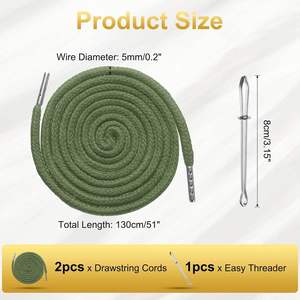 Factory Direct Sale of Cotton Drawstrings, Suitable for Hoodies, Sweatpants, Jackets, Pants, Hats and Coats. - Product Image 2