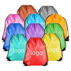 Customized 30cm Polyester Nylon Drawstring Backpack Low MOQ Reusable <b>Draw</b> <b>String</b> <b>Bags</b> Cheap - Product Image 1