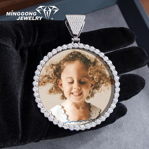 Tùy Chỉnh Brass Thời Trang Tốt 4.6ct CZ Đá Hình Ảnh Mặt Dây Chuyền Trong Phong Cách Hip Hop Cách Độc Đáo Để Kỷ Niệm Kỷ Niệm - Product Image 6