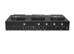 4K60hz 4x4 8x8 สำหรับเมทริกซ์สวิตเชอร์ผ่านอีเธอร์เน็ต พร้อมตัวรับสัญญาณ 3 ตัว <span class=keywords><strong>HDBaseT</strong></span> วิดีโอวอลล์ ตัวกระจายสัญญาณแบบไร้รอยต่อ RJ45 โลหะ - Product Image 3