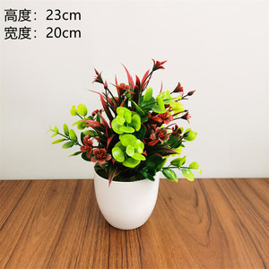 Plantes artificielles en pot, <span class=keywords><strong>Eucalyptus</strong></span>, fausses plantes en Pots, petites plantes de maison pour la végétation intérieure, décoration de table, centre de table - Product Image 6