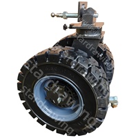 S-S tout terrain en caoutchouc solide double roues conteneur d'expédition roulettes roues