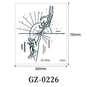 Lot de 10 autocollants de <span class=keywords><strong>tatouage</strong></span> temporaire personnalisés en papier, imprimés par transfert d'eau, 3D, petits, frais, noirs, pour visage et corps, tatouages tendance - Product Image 5