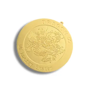 Produttore originale della fabbrica ultimo disegno in stile cinese Color oro in lega di zinco metallo Souvenir moneta