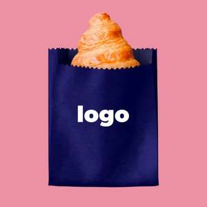 Sacs en papier personnalisés avec logo imprimé, résistants à l'huile, pour emballage alimentaire jetable, frites et morceaux de poulet - Product Image 5