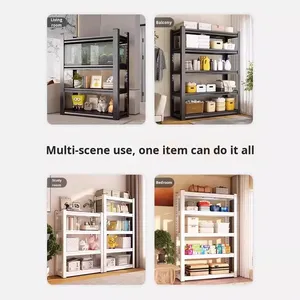 Home Multi-layer Steel Floor-standing Storage <strong>Rack</strong> for Balcony Basement-Organizer Iron Art Design for Tableware Food Tools - Product Image 3