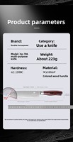 Couteau Santoku japonais professionnel 9Cr18MoV 62HRC en acier inoxydable pour sushi, sashimi, cuisine à domicile, restaurant, préparation de plats japonais