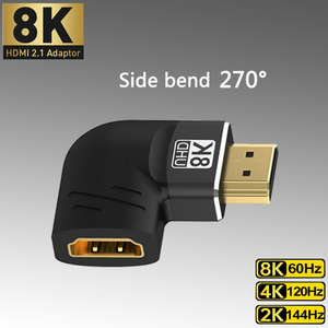 Adaptateur HD 8K mâle vers femelle, rallonge à angle droit 90/270 degrés, <span class=keywords><strong>mini</strong></span>/micro adaptateur HDTV 8K 60Hz 4K 120Hz pour HDTV, ordinateur portable, PS5 - Product Image 6