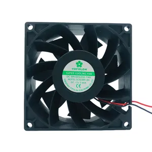 Yofolon étanche 9238 12v 6000 tr/min manchon roulement moteur de ventilateur à courant continu 92mm sans brosse 92x92x38 24v c ventilateur de refroidissement axial sans brudh