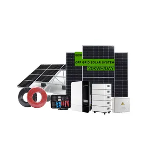 Sistema de energía solar fuera de la red Conjunto completo Sistema de panel fotovoltaico híbrido 3kw 5kw 6kw 10kw 10000W Controlador de carga solar MPPT