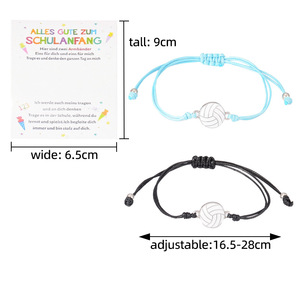 Alles Gute Zum Schulanfang <b>Bracelet</b> Set With Cards Kids Gift Zinc Alloy <b>Ball</b> Shape Jewelry For Children School Start Gift - Product Image 3
