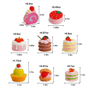 Nuevos Modelos Exclusivos de Postres de Crema con Temática de Fresa, Decoración de Comida Falsa de PVC con Pasteles, Tartas, Bizcochos y Soufflé para Exhibición - Product Image 6