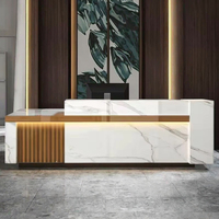 Comptoir de réception de haute qualité et luxueux, design de comptoir de réception d'hôpital, comptoir de réception de bureau