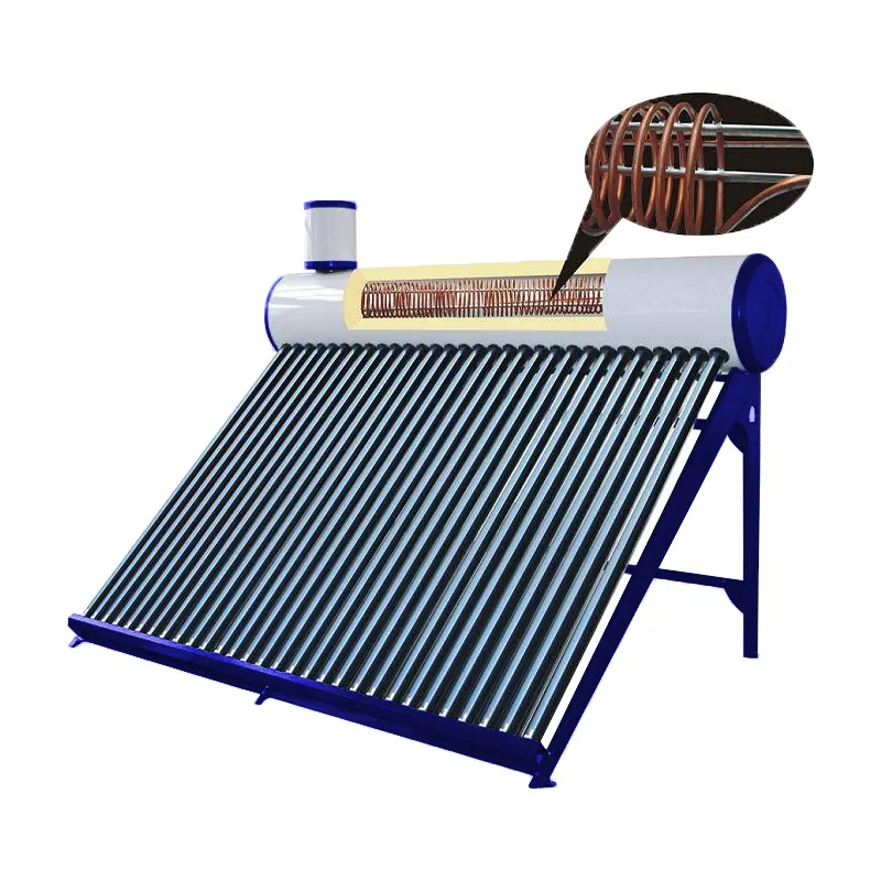300 liter Pre-heated Vacuum Tube Solar Hot Water Heater Copper Coil Solar Water Heater
