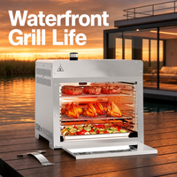 Prêt à être expédié - Barbecue au gaz finition mate de 16 pouces 1500F pour grillades professionnelles de steaks