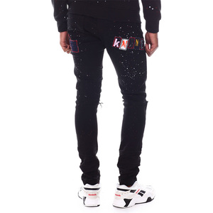 Pantalones vaqueros elásticos para <span class=keywords><strong>hombre</strong></span>, <span class=keywords><strong>jeans</strong></span> con estampado de corazón roto, rasgados, ropa de moda - Product Image 6