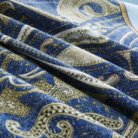 Ensembles de draps plats en coton égyptien imprimé en 3D de style vintage Paisley pour une utilisation en hôtel