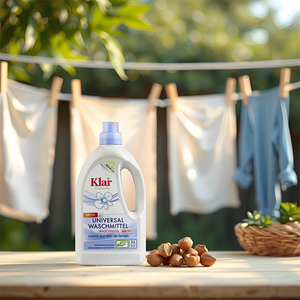 Détergent liquide universel pour lessive KLAR Brand Vegan Eco Sensitive Highlight 1,5L Ecopack Sans parfum 33 lavages détergent pour bébé - Product Image 1