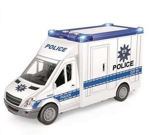 Voiture de police, <span class=keywords><strong>camion</strong></span> de pompiers, ambulance, jouet en plastique électrique, véhicule miniature multifonctionnel 1:14, jouet pour enfant - Product Image 1