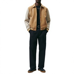 Chaqueta Varsity Casual para Hombre, Alta Calidad, Color Sólido, Manga Larga, Invierno, Estilo Universitario, con Botones Frontales, 100% Algodón, Venta al Por Mayor 2026 - Product Image 6