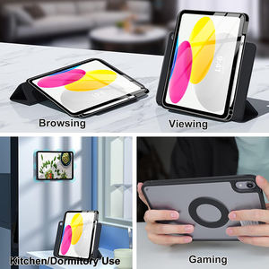 适用于 iPad A16 第 11 代 11 英寸和 iPad 第 10 代 10.9 英寸磁性可拆卸 Y 形保护套，透明 720 度旋转后壳 - Product Image 3