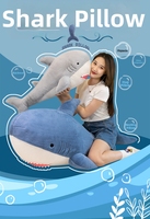 Peluche Requin Doux, Jouet en Peluche Requin Blanc avec Rembourrage en Coton PP, Animal Marin pour Soulager le Stress