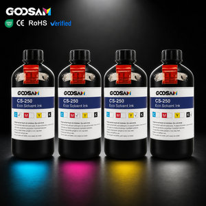 Encre jet d'encre éco-solvant GOOSAM à faible odeur et couleur stable CMYK 1000ML avec puce à usage unique compatible avec Mimaki CS250 JV100-160 - Product Image 1