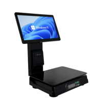 RUINAI RN-X16 Impresora de Etiquetas de Códigos de Barras con IA / Caja Registradora POS con Impresión Dual y Báscula Integrada, Windows/Android, Pantalla Táctil Capacitiva de 10 Puntos
