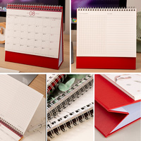 Kalender Meja Planner Cetak Kustom 2027 dengan Jam dan Logo, 18 Halaman, untuk Penggunaan Promosi