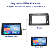 Cadre d'autoradio DVD Meihua pour Renault Duster 9 pouces Accessoires d'intérieur de voiture Kits de tableau de bord radio avec faisceau de câbles RCA