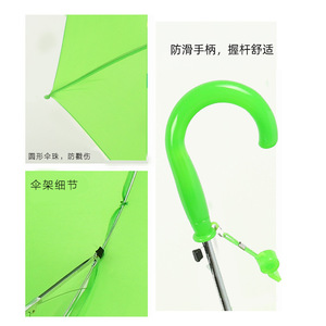Parapluie automatique pour enfants, motif animaux de dessin animé, 8 baleines, armature en alliage, protection solaire et pluie en nylon, idéal pour la rentrée scolaire - Product Image 5