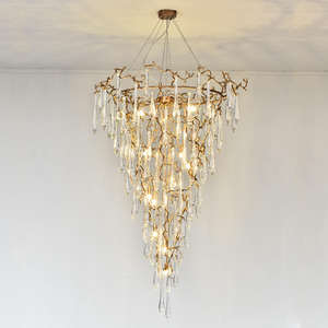 Branches <b>Decorative</b> <b>Lighting</b> Villa Room Stair Hotel Lobby Custom Crystal Large Chandeliers for High Ceilings - Product Image 3