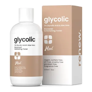 Private Label Glycolic Acid Toner 5% Gentle Exfoliating Water with Aloe Vera & Quinoa Extract Advance Anti-Aging Toning Solution