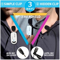 Microphone Lavalier Condensateur Omnidirectionnel Sans Fil USB Professionnel Mini Portable Anti-Bruit Certifié CE/FCC