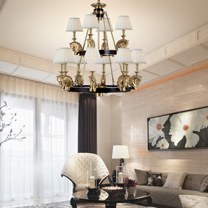 Plafonnier industriel noir en laiton et métal au style Vintage, design moderne, éclairage d'intérieur, luminaire décoratif de plafond, 12 lampes - Product Image 3