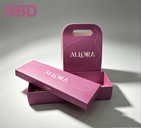 Boîte cadeau de luxe personnalisée avec logo OEM, boîte en papier violette pour pâtisseries de l'Aïd du Moyen-Orient