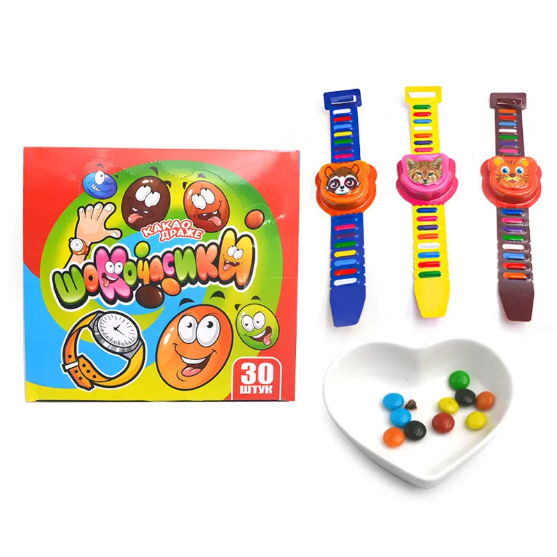Superviviga colorato divertente orologio caramelle giocattolo con cioccolato