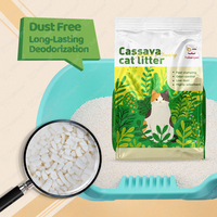 Fábrica al por mayor OEM ODM Biodegradable Easy Scoop Altamente absorbente Agrupación de yuca Arena para gatos