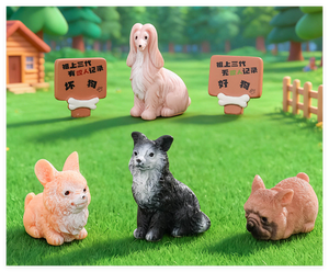 Figura de Resina de Perro, <span class=keywords><strong>Afgano</strong></span>, Corgi, Border Collie, Fadou, Animal en Miniatura para Jardín de Hadas, Adorno, Regalo, Escultura, Acuario - Product Image 4