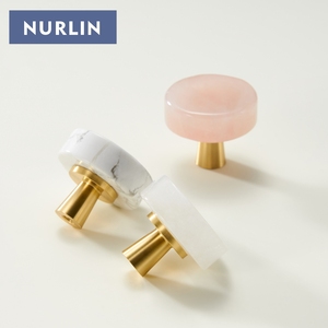 <span class=keywords><strong>Pomelli</strong></span> Nurlin in Ottone, Marmo, Cristallo e Giada di Pietra Naturale Bianca e <span class=keywords><strong>Rosa</strong></span> per Armadi, Guardaroba, Porte e Cassetti - Product Image 2