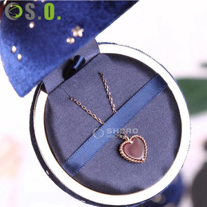 Noël rond arc bijoux emballage boîte anneau pendentif boîte velours bijoux emballage boîte pour noël - Product Image 1