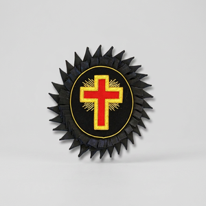 Parche Bordado con la Cruz de los Caballeros Templarios, Crea Tu Propio Diseño, Insignias Masónicas Personalizadas - Product Image 1