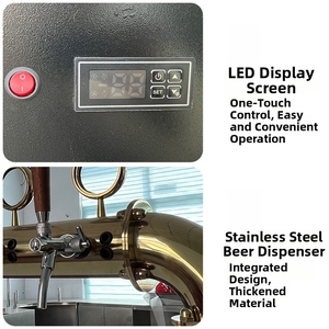 Dispensador de Cerveza Comercial Enfriado por Aire, Kegerator Tipo T con 2/3/4 Grifos para Bares y Restaurantes - Product Image 4