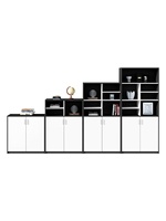 Meuble de classement commercial moderne en bois multi-niveaux sans serrure pour bureau à domicile et archivage peu volumineux